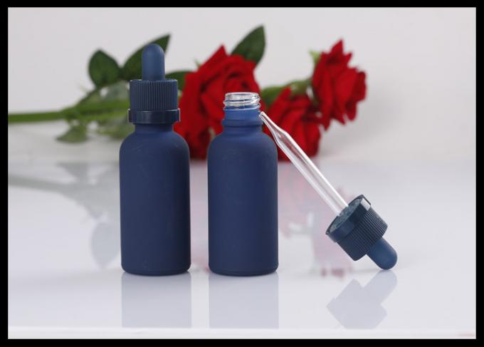 Bouteilles en verre d'Aromatherapy sans danger pour les enfants de chapeau, bouteilles 30ml en verre bleues pour les huiles essentielles